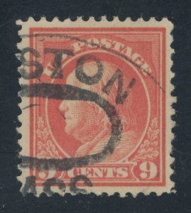 USA 415 - 9 cent Franklin Perf 12 - VF used with Boston Oval Cancel Cat $14.00