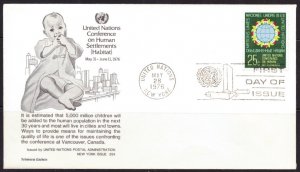 F2263   UNITED NATIONS   FDC # 277         Conference on Human Settlements