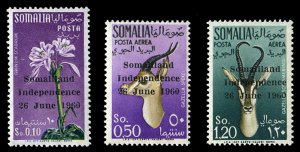 Italian Colonies, Somalia #242, C68-69 Cat$88, 1960 Independence of British S...