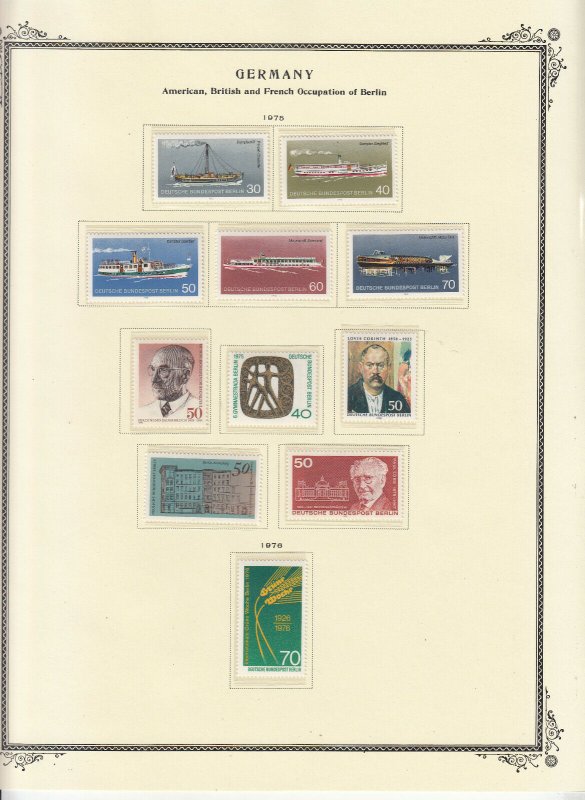 Berlin - 1974/1977 stamp collection on Scott pages