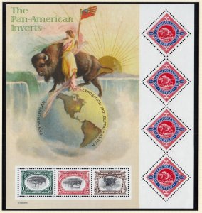 2001 Pan-American Inverts Sc 3505 full MNH sheet of 7 different