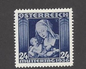 Austria, 377, Mother's Day 1936 Single, Hinged