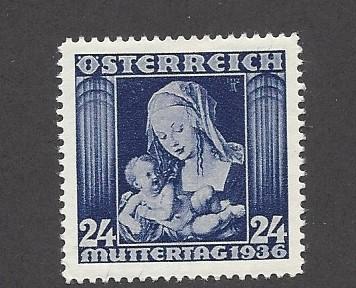 Austria, 377, Mother's Day 1936 Single, Hinged