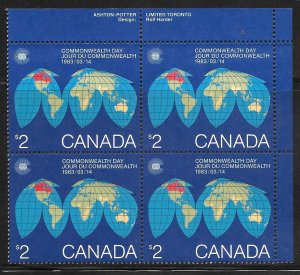 Canada 977: $2 Map of Commonwealth Countries, MNH, VF