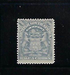 RHODESIA SCOTT #67 1898-1908 COAT OF ARMS- 2/6SH (BLUISH GRAY)  -MINT  HINGED