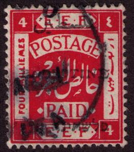 Palestine # 18a Used VF light cancel perf 15 X 14 Cat. 1.40