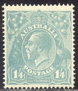 AUSTRALIA #37 Mint VF NH - 1920 1sh4p Light Blue