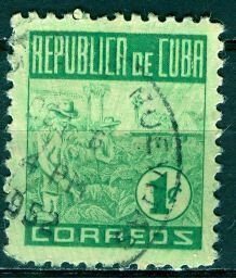 Cuba; 1950: Sc. # 445; Used Single Stamp > Smaller Issue