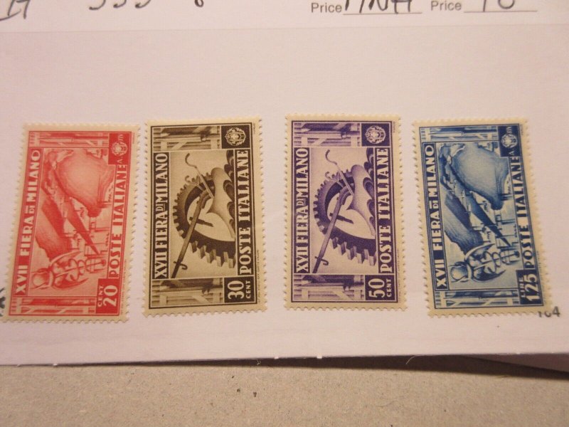 ITALY Scott 355-358 Set, MINT NEVER HINGED, Lot14, Cat $18