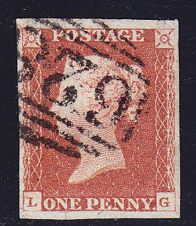 Great Britain QV 1d red brown re-engraved VF/Used