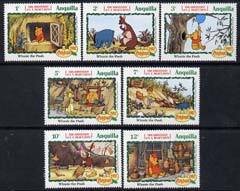 ANGUILLA - 1982 - AA Milne, Winnie the Pooh - Perf 7v Set - Mint Never Hinged