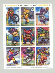 Mongolia #2330 Grateful Dead Sports Bears imperforate m/s of 9