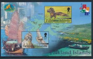 [28076] Falkland Island 2001 Bird Vögel Oiseaux Ucelli Eagle Hong Kong MNH Sheet