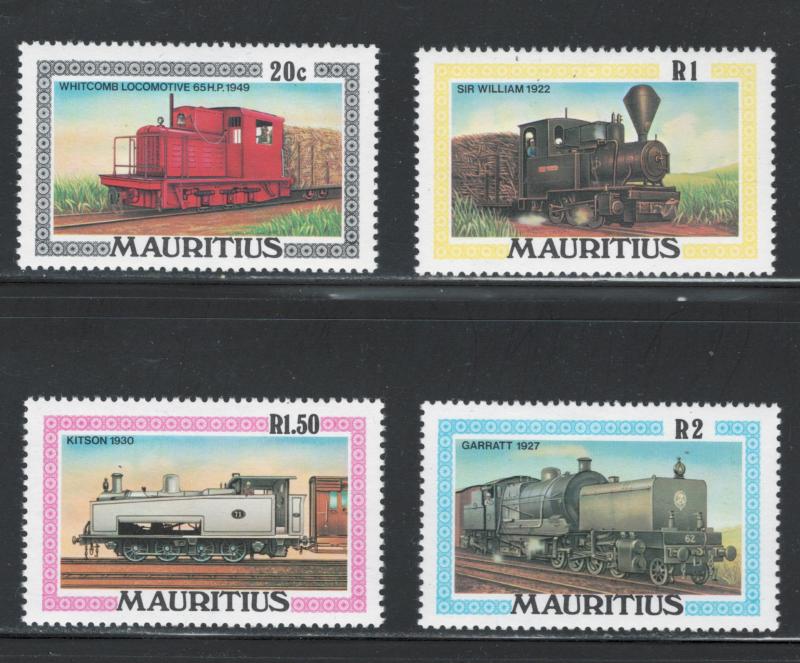 Mauritius 1979 Locomotives Scott # 476 - 479 MH