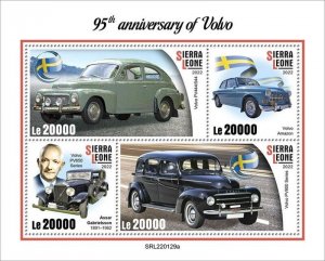 Sierra Leone - 2022 Volvo Automobile Anniv. - 4 Stamp Sheet - SRL220129a