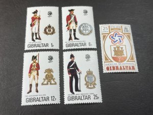 GIBRALTAR # 329-333-MINT/NEVER HINGED--- COMPLETE SET +  ---1976