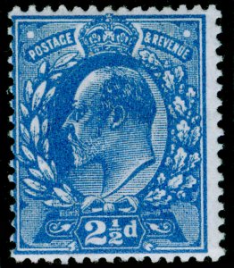 SG276 SPEC M17(4), 2½d dp brt blue (very blotchy), M MINT. Cat £700. HENDON CERT