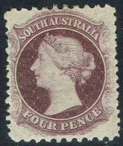 SOUTH AUSTRALIA 1876 QV 4D WMK BROAD STAR PERF 10 X 11.5 - 12.5