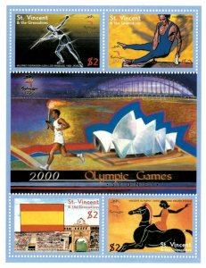 St. Vincent 2000 - SC# 2796 Olympic Games Sport Sydney - Sheet of 4 Stamps - MNH