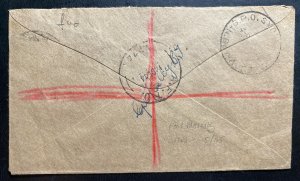 1943 Port Moresby Papua Guinea RAAF Censored Reg Cover To Sydney Australia