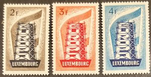 Luxembourg Scott#318-20 Europa 1956 MVLH