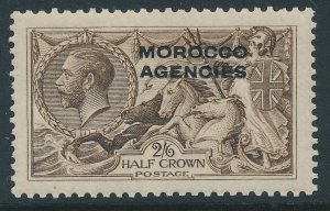 SG 50 morocco Agencies 1914 - 31 2/6 Sepia Brown (Waterloo printing) fine