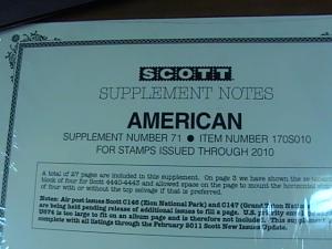 U.S.-SCOTT -AMERICAN---2010 SUPPLEMENT--(NUMBER 71)-NEW IN PLASTIC