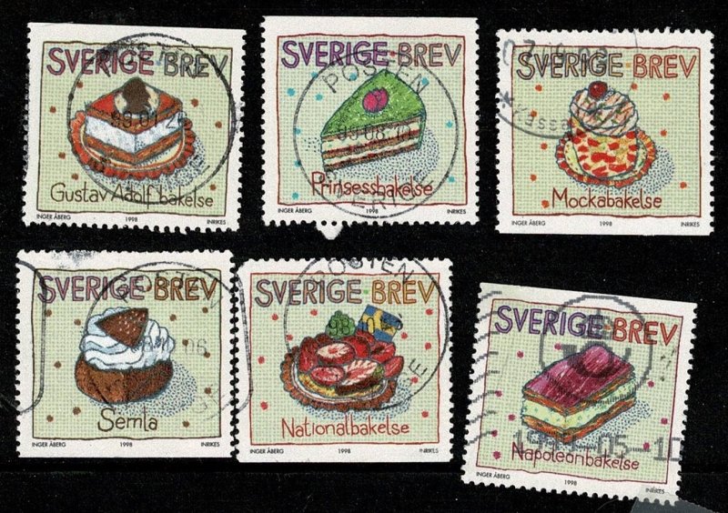 Sweden #2294-9 used complete cakes