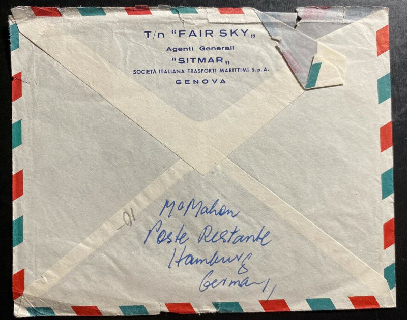 1963 Aden Airmail Commercial Cover To Des Moines IA Usa