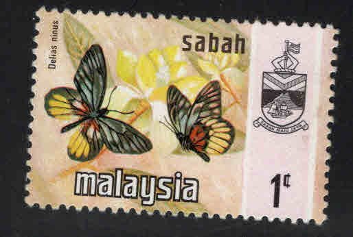 Malaysa Sabah  Scott 24 MH* Butterfly stamp