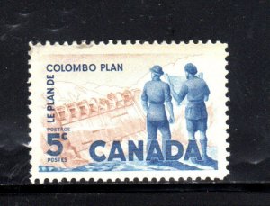 CANADA #394  5 CENT POWER PLANT   MINT  VF NH