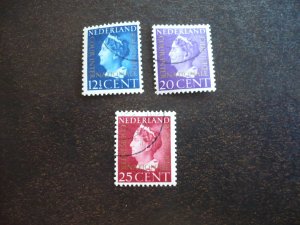 Stamps - Netherlands - Scott# O22-O24 - Used Part Set of 3 Stamps