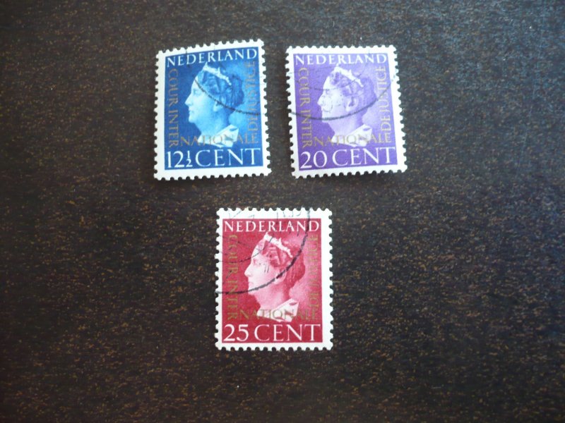 Stamps - Netherlands - Scott# O22-O24 - Used Part Set of 3 Stamps