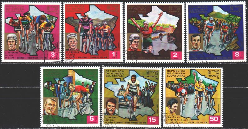 Equatorial Guinea. 1973. 259-65. Cycling Tour de France. USED.