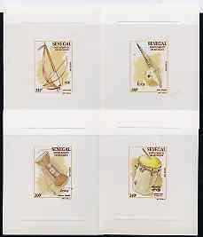 Senegal 1997 Musical Instruments complete set of 4 in del...