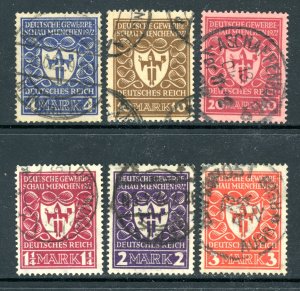 1922 Germany Scott #212-17 Set of 6 in Used Condition