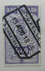 A6P17F124 Belgium Parcel Post and Railway Stamp 1923-24 80c used-