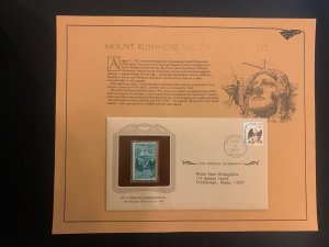 THE HERITAGE OF AMERICA STAMP COLLECTION MNH Stamp & Cover, mount Rushmore