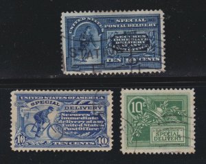 US E5, E6, E7 10c Special Delivery Used Choice Set VF-XF SCV $72.50