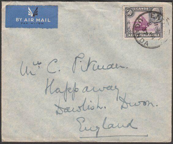 KENYA UGANDA TANGANYIKA 1937 airmail cover to UK ENTEBBE cds..............57644