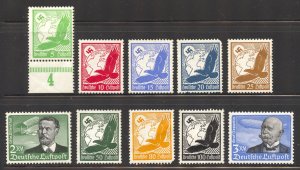 Germany Scott C46-C50, C52-C56 Unused/Mint - 1934 Lilienthal/Zeppelin Issue