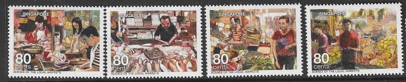 SINGAPORE SG2054/7 2012 LOCAL MARKETS  MNH