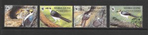 BIRDS - SIERRA LEONE #1738a-d  WWF  MNH