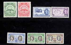 TURKS & CAICOS ISLANDS #94-100  1948  DEFINITIVE SET     MINT VF NH