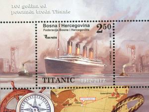 BOSNIA & HERZEGOVINA/2012, 100th year the sinking of the Titanic, MNH