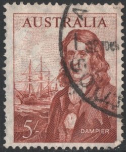 Australia SC#375 5s William Dampier and Roebuck (1964) Used