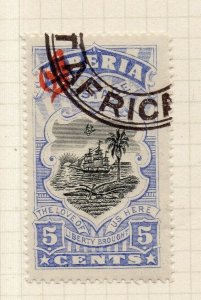 Liberia 1918 Early Issue Fine Used 5c. Optd NW-175380