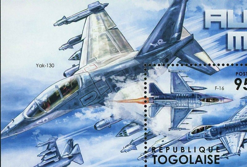 Military Aircrafts Stamp Airplane F-16 SU-33 SU-35 Souvenir Sheet #4389-4391 