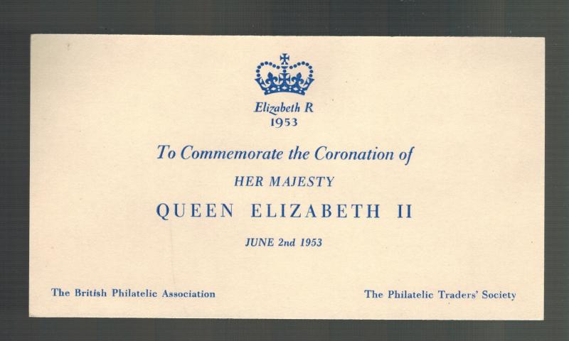 1953 England First Day Cover Queen Elizabeth II coronation FDC to USA QE2