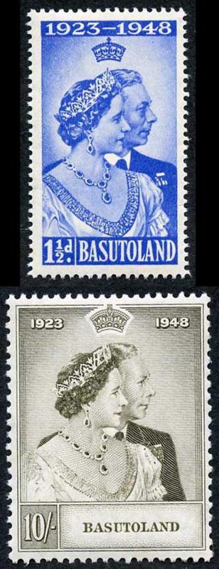 Basutoland SG36/37 1948 Royal Silver Wedding Set U/M